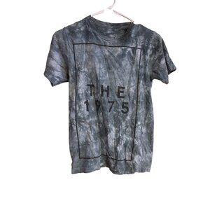 The 1975 T-Shirt XS Gray Tie-Dye Cotton Short Sleeve Graphic Band Tee